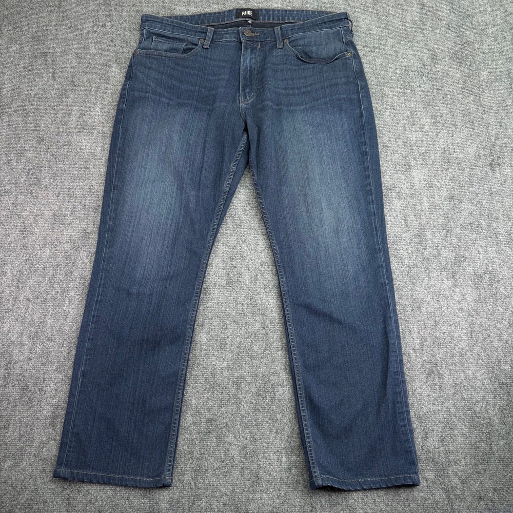 Paige Jeans Men 36 (Fits‎ 37x28) Blue Federal Slim Straight Leg Stretch USA MAde